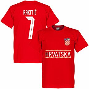 Croatia Rakitic 7 Team KIDS T-shirt - Red