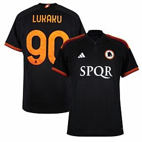 23-24 AS Roma 3rd Shirt incl. SPQR Sponsor + Lukaku 90 (Official Printing)