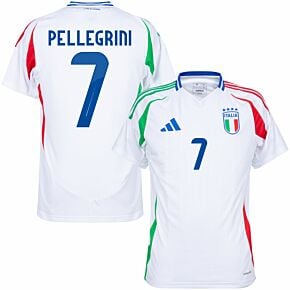 24-25 Italy Away Shirt + Pellegrini (Official Printing)