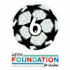 21-22 UCL Starball 6 Times Winner + UEFA Foundation Patch Set