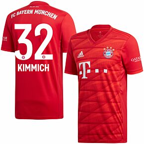 adidas Bayern Munich Home Kimmich 32 Jersey 2019-2020 (Official Printing)
