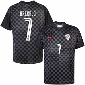20-21 Croatia Away Shirt + Brekalo 7 (Official Printing)