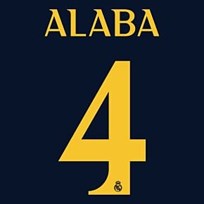 Alaba 4 (Official Cup Printing) - 23-24 Real Madrid Away