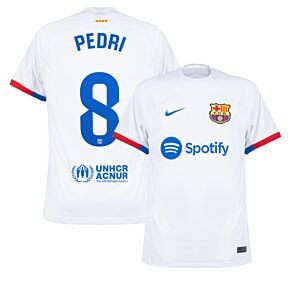 23-24 Barcelona Away KIDS Shirt + Pedri 8 (La Liga)