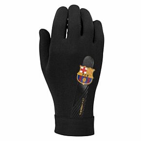 22-23 Barcelona Academy Therma-Fit Gloves - Black/Yellow