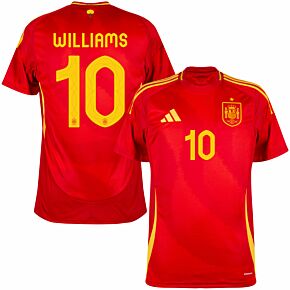 24-25 Spain Home Shirt + Williams 10 (Official Printing)