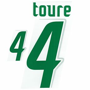 Toure 4 - 06-07 Ivory Coast Away Official Name and Number