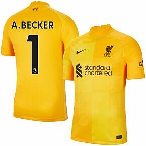 21-22 Liverpool Away GK Shirt + A.Becker 1 (Premier League)
