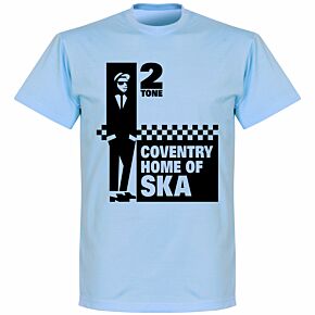 Coventry Home of 2 Tone Ska T-shirt - Sky Blue