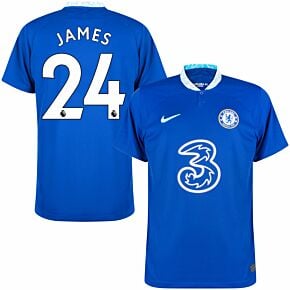22-23 Chelsea Home Shirt + James 24 (Premier League)