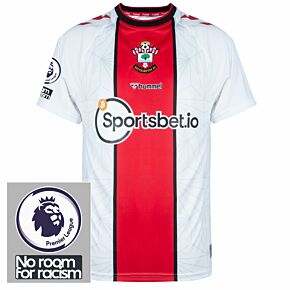 22-23 Southampton Home Shirt + Premier League + No Room For Racism Patches - Large