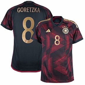 22-23 Germany Away Shirt + Goretzka 8 (Official Printing)