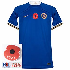 23-24 Chelsea Home Shirt + British Legion Poppy