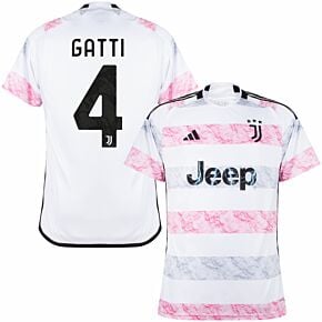 23-24 Juventus Away Shirt + Gatti 4 (Official Printing)