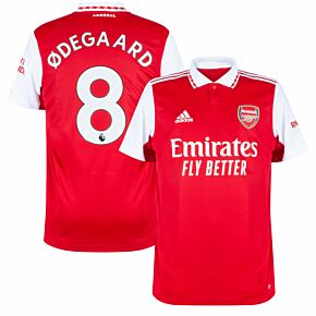 22-23 Arsenal Home Shirt + Ødegaard 8 (Premier League)