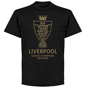 Liverpool 2020 League Champions Trophy KIDS T-shirt - Black