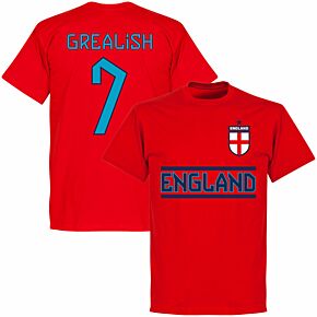 England Grealish 7 Team KIDS T-shirt - Red