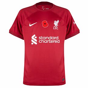 22-23 Liverpool Home Shirt + British Legion Poppy