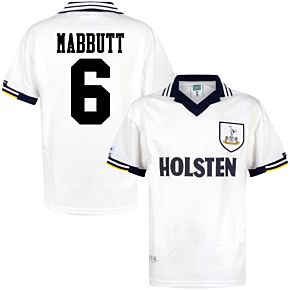 1994 Tottenham Home Retro Shirt + Mabbutt 6 (Retro Flock Printing)