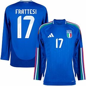 24-25 Italy Home L/S Shirt + Frattesi 17 (Official Printing)