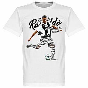 Ronaldo KIDS Script Tee - White