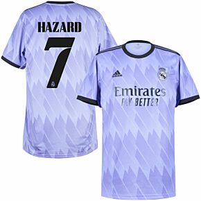 22-23 Real Madrid Away Shirt + Hazard 7 (Official Cup Printing)