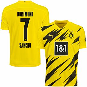 20-21 Borussia Dortmund Home Shirt + Sancho 7