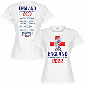 England 2022 Winners Cross Road to Victory Women's T-shirt - White