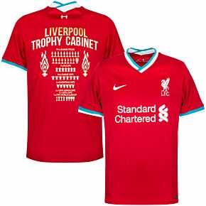 20-21 Liverpool Home Shirt + Liverpool Trophy Cabinet Printing