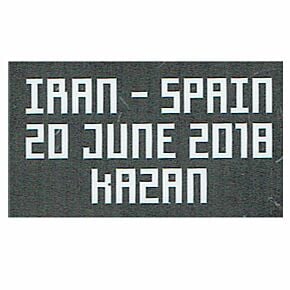 Iran v Spain World Cup 2018 Iran Away Match Transfer