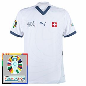 24-25 Switzerland Away Shirt incl. Euro 2024 & Foundation Tournament Patches