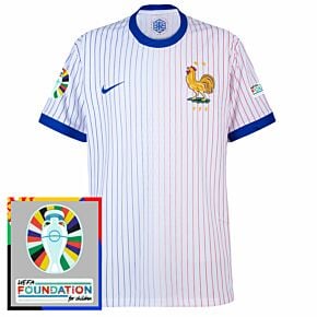 24-25 France Dri-Fit ADV Match Away Shirt incl. Euro 2024 & Foundation Tournament Patches