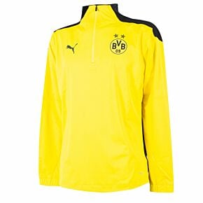 20-21 Borussia Dortmund Pro 1/4 Zip Rain Top - Yellow/Black
