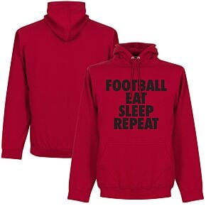 Football Eat Sleep Repeat Hoodie - Red