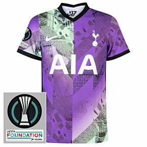 21-22 Tottenham 3rd Dri-Fit ADV Match Shirt + Europa Conference & UEFA Foundation Patches