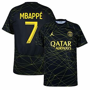 2023 PSG x Jordan 4th Shirt + Mbappé 7 (Official Printing)