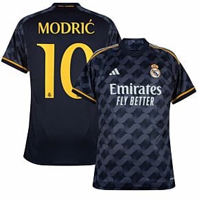 23-24 Real Madrid Away Shirt + Modrić 10 (Cup Style Printing)
