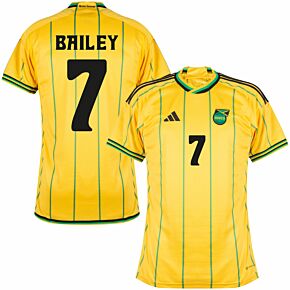 23-24 Jamaica Home Shirt + Bailey 7 (Official Printing)