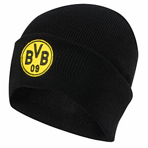 Borussia Dortmund Logo Beanie Hat - Black/Yellow