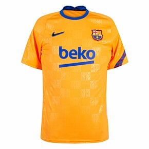 21-22 Barcelona Pre-Match Training Shirt - Orange