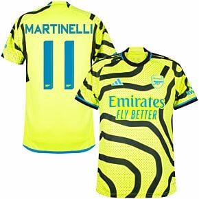 23-24 Arsenal Away Shirt + Martinelli 11 (Cup Style Printing)