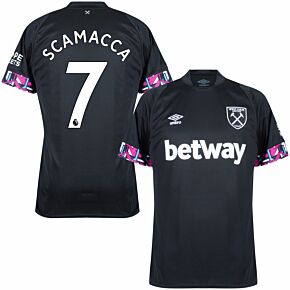 22-23 West Ham Away Shirt + Scamacca 7 (Premier League)