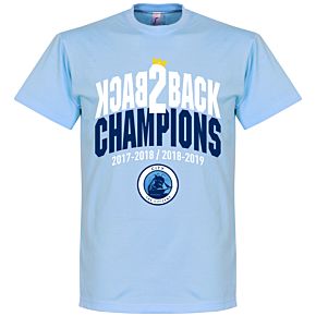 City Back to Back Champions Tee - Sky