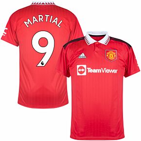 22-23 Man Utd Home Shirt + Martial 9 (Premier League)