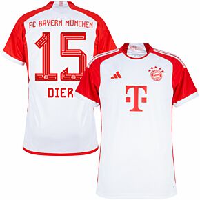 23-24 Bayern Munich Home Shirt + Dier 15 (Official Printing)