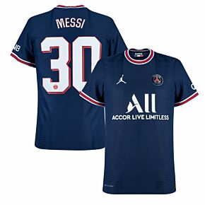 21-22 PSG Dri-Fit ADV Match Home Shirt + Messi 30 (Official Cup Printing)
