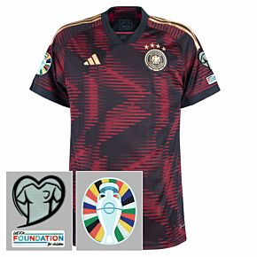 22-23 Germany Away Shirt + Euro 2024 Qualifying Patch Set