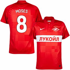 21-22 Spartak Moscow Home Shirt + Moses 8 (Fan Style Printing)