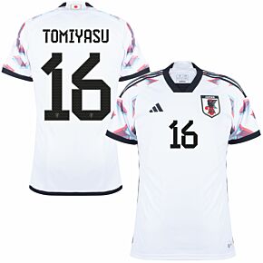 22-23 Japan Away Shirt + Tomiyasu 16 (Official Printing)