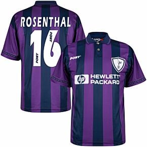95-96 Tottenham Away Retro Shirt + Rosenthal 16 (Retro Printing)